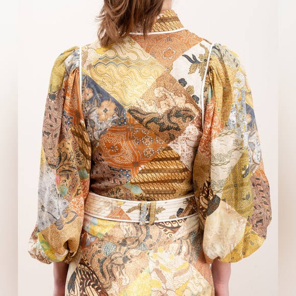 ZIMMERMANN Brightside Paisley Linen Shirt & Shorts Size Zimmermann 2 - Picture 7 of 16